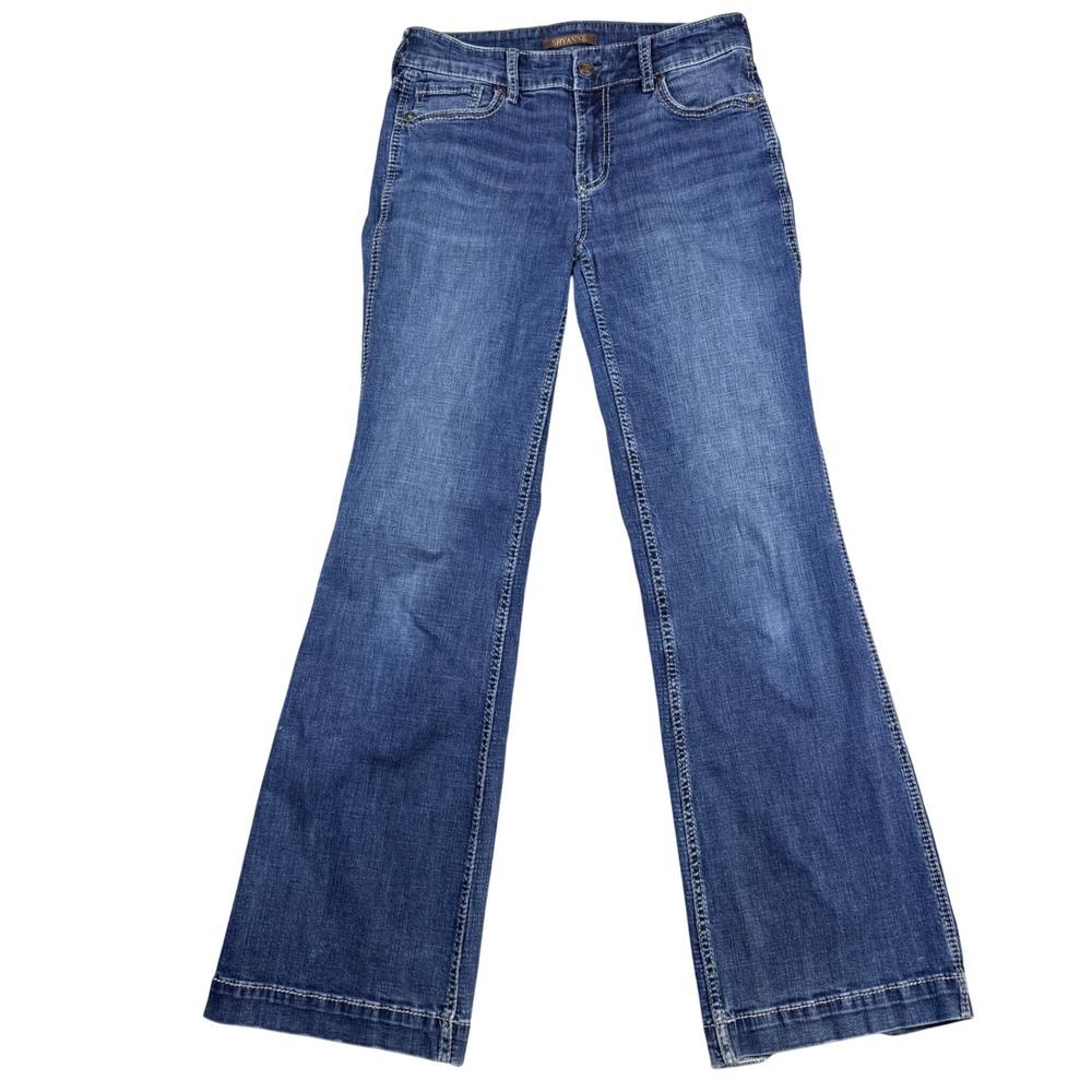 Shyanne Tess Mid Rise Trouser Jeans Blue Wide Leg Denim 29W x 34L RN138823